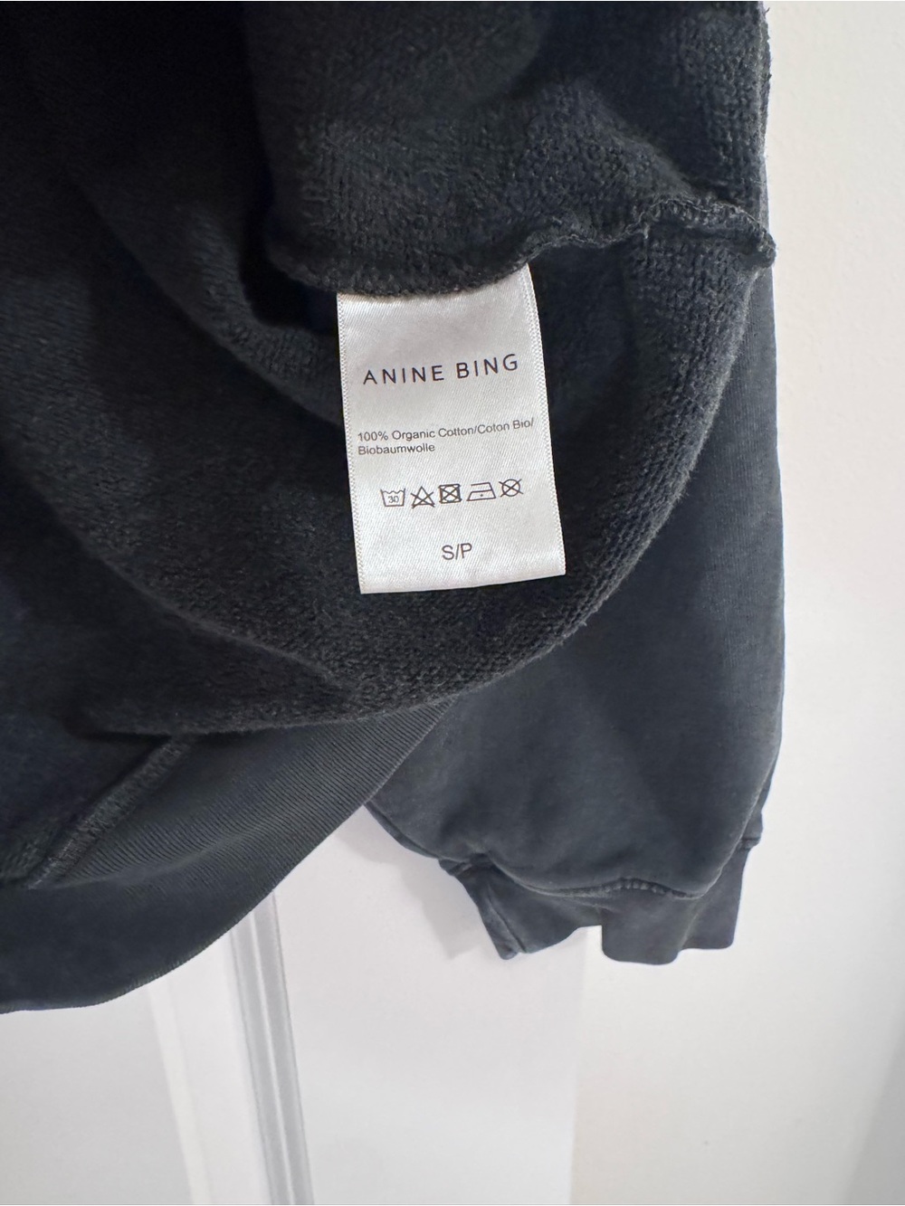 Anine Bing Harvey Butterfly Crew Sweatshirt Black S - Picture 4 of 4